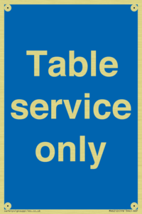 Table service only